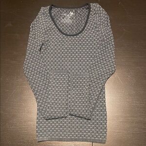 Free People Black and White Patterned Top